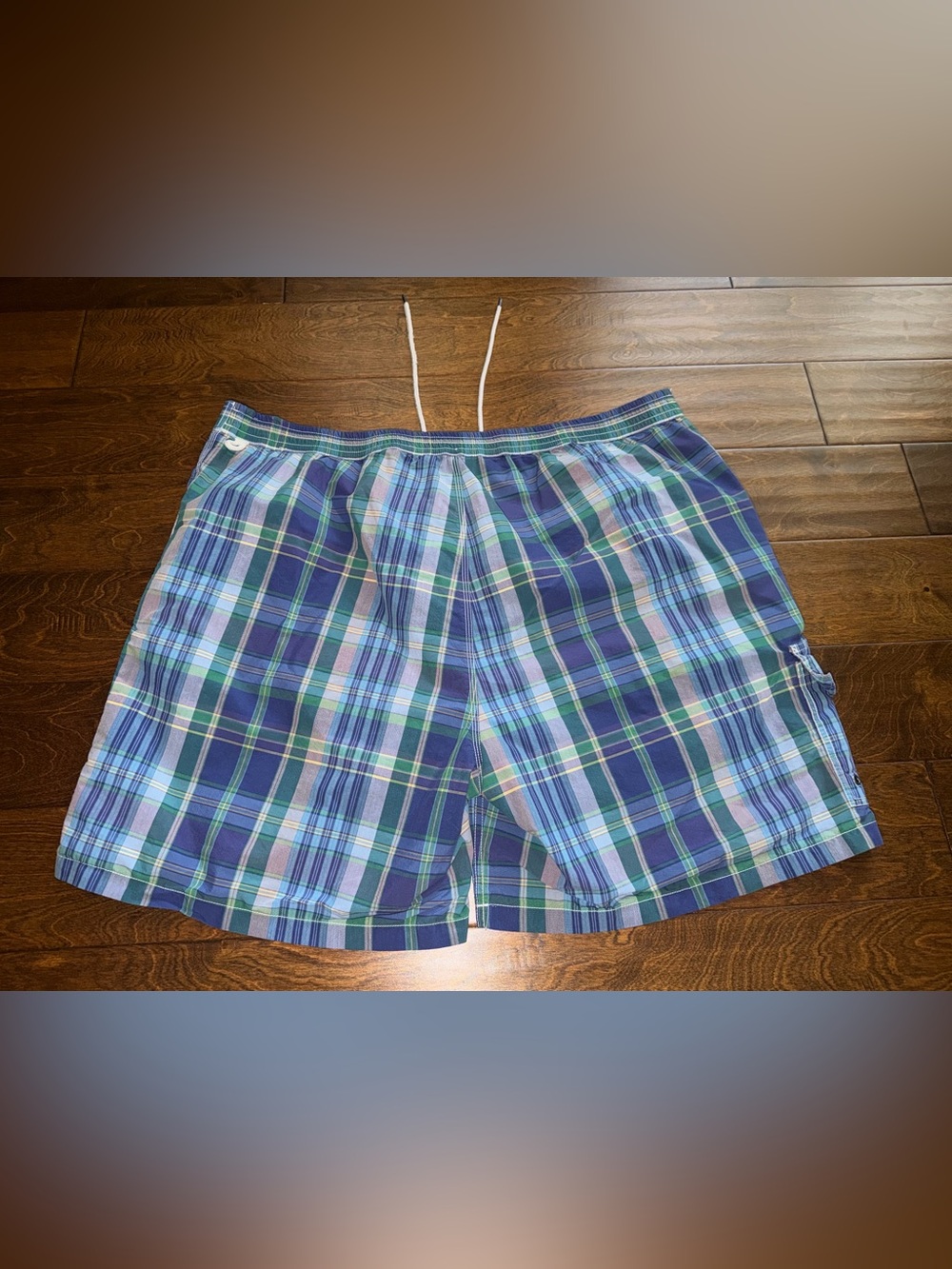 Polo Ralph Lauren Swim Shorts Mens 3XB Big Blue Plaid Trunks Pockets - Picture 2 of 10